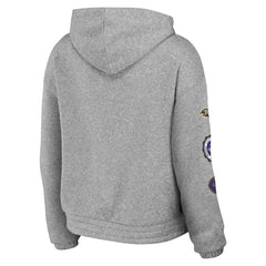 Baltimore Ravens WEAR by Erin Andrews Women's Full-Zip Hoodie - Heather Gray cheap