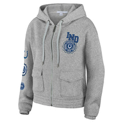 Indianapolis Colts WEAR by Erin Andrews Women's Full-Zip Hoodie - Heather Gray outlet