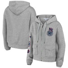 New England Patriots WEAR by Erin Andrews Women's Full-Zip Hoodie - Heather Gray for sale