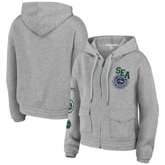 Seattle Seahawks WEAR by Erin Andrews Women's Full-Zip Hoodie - Heather Gray outlet