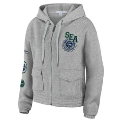 Seattle Seahawks WEAR by Erin Andrews Women's Full-Zip Hoodie - Heather Gray outlet