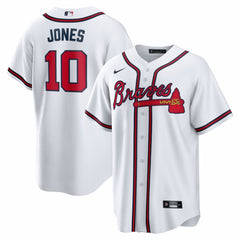 Chipper Jones Atlanta Braves Home Retired Player Replica Jersey White
