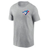 Toronto Blue Jays Cooperstown Collection Large Logo 2-Hit T-Shirt Heather Gray