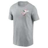 Cincinnati Reds Cooperstown Collection Large Logo 2-Hit T-Shirt Heather Gray