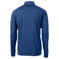 Atlanta Braves Cutter & Buck Adapt Eco Knit Stretch Recycled Quarter-Zip Pullover Top Blue