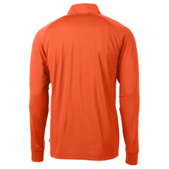 New York Mets Cutter & Buck Adapt Eco Knit Stretch Recycled Quarter-Zip Pullover Top Orange