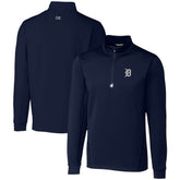 Detroit Tigers Cutter & Buck Traverse Stretch Quarter-Zip Pullover Top Navy