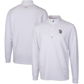 San Diego Padres Cutter & Buck Traverse Stretch Quarter-Zip Pullover Top White
