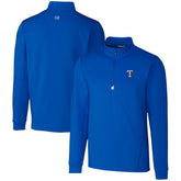 Texas Rangers Cutter & Buck Traverse Stretch Quarter-Zip Pullover Top Royal