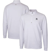 New York Yankees Cutter & Buck Traverse Stretch Quarter-Zip Pullover Top White