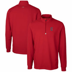 Cleveland Guardians Cutter & Buck Traverse Stretch Quarter-Zip Pullover Top Red