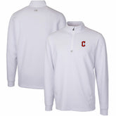 Cleveland Guardians Cutter & Buck Traverse Stretch Quarter-Zip Pullover Top White