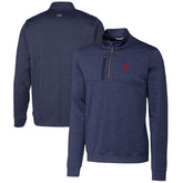 Philadelphia Phillies Cutter & Buck Stealth Heathered Quarter-Zip Pullover Top Navy