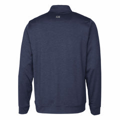 Milwaukee Brewers Cutter & Buck Stealth Heathered Quarter-Zip Pullover Top Navy