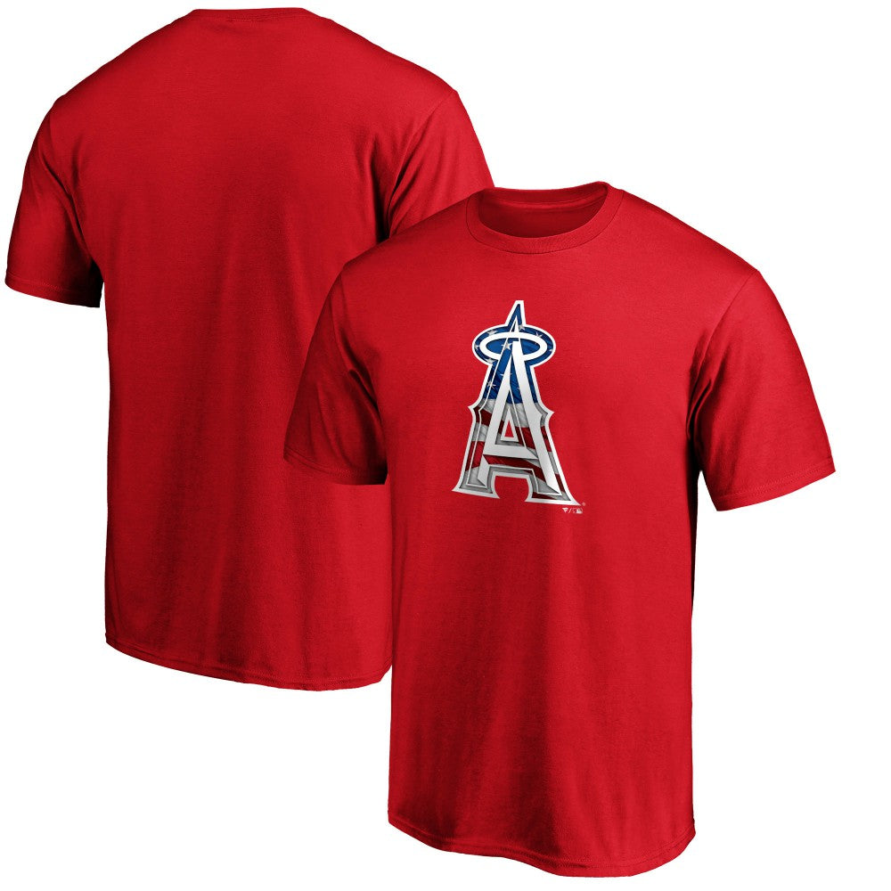 Los Angeles Angels Banner Wave T-Shirt Red