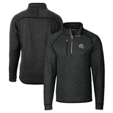 Las Vegas Raiders Cutter & Buck Helmet Mainsail Sweater-Knit Half-Zip Pullover Jacket - Charcoal outlet