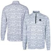 Minnesota Vikings Cutter & Buck Helmet Traverse Camo Print Stretch Quarter-Zip Pullover Top - Charcoal for sale