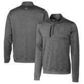 Detroit Lions Cutter & Buck Helmet Stealth Heathered Quarter-Zip Pullover Top - Gray for sale