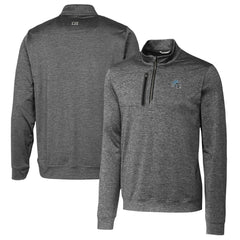 Detroit Lions Cutter & Buck Helmet Stealth Heathered Quarter-Zip Pullover Top - Gray for sale