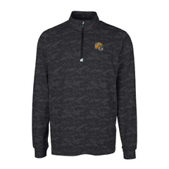 Green Bay Packers Cutter & Buck Helmet Traverse Camo Print Stretch Quarter-Zip Pullover Top - Black on sale