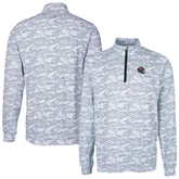 Tampa Bay Buccaneers Cutter & Buck Helmet Traverse Camo Print Stretch Quarter-Zip Pullover Top - Charcoal outlet