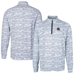 Tampa Bay Buccaneers Cutter & Buck Helmet Traverse Camo Print Stretch Quarter-Zip Pullover Top - Charcoal outlet