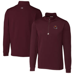 Washington Commanders Cutter & Buck Helmet Traverse Stretch Quarter-Zip Pullover Top - Burgundy cheap