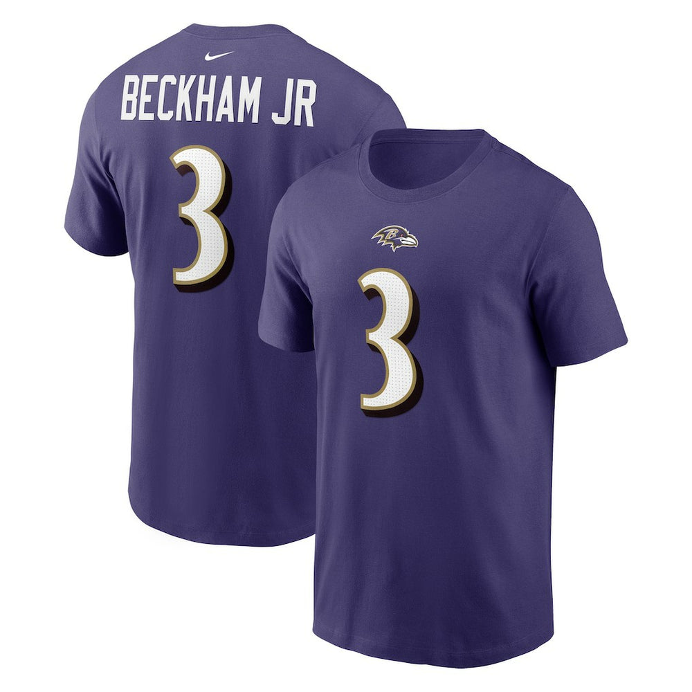 Odell Beckham Jr. Baltimore Ravens Player Name & Number T-Shirt - Purple sale