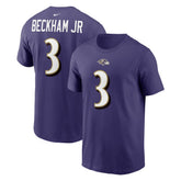Odell Beckham Jr. Baltimore Ravens Player Name & Number T-Shirt - Purple sale