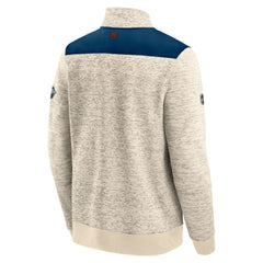 Seattle Kraken Fanatics 2024 NHL Winter Classic Authentic Pro Fleece Quarter-Zip Pullover Top - Deep Sea Blue/Cream Pullover