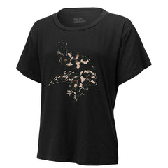 Justin Jefferson Minnesota Vikings Majestic Threads Women's Leopard Player Name & Number T-Shirt - Black cheap