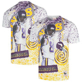 Randy Moss Minnesota Vikings Retired Player Name & Number Burst T-Shirt - White sale
