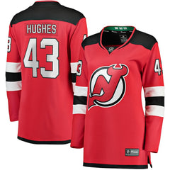 Luke Hughes New Jersey Devils Fanatics Women's Home Breakaway Player Jersey - Red Jerseys
