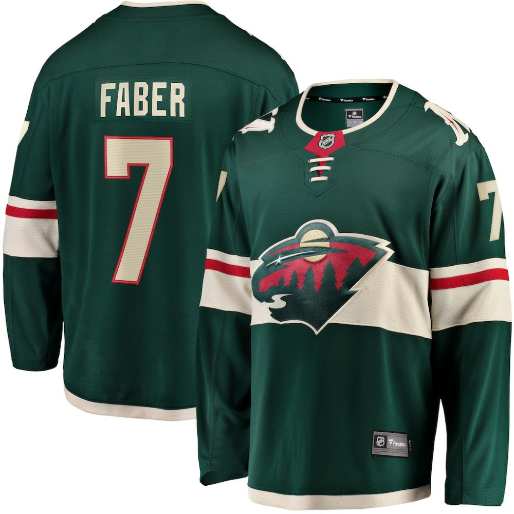 Brock Faber Minnesota Wild Fanatics Home Breakaway Player Jersey - Green Jerseys