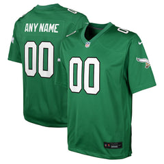 Philadelphia Eagles Youth Alternate Custom Game Jersey - Kelly Green outlet