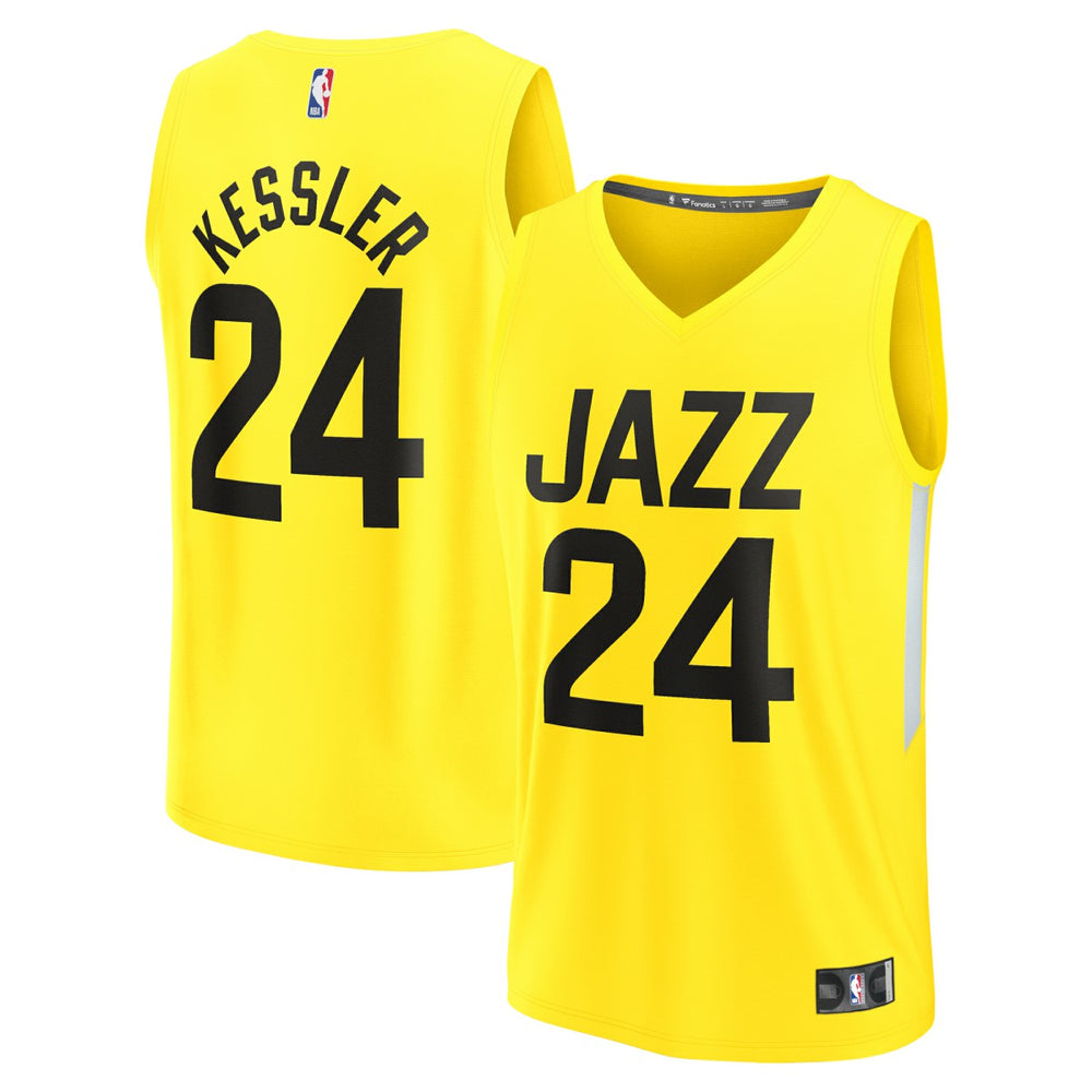 Walker Kessler Utah Jazz Youth Fast Break Player Jersey - Icon Edition - Yellow outlet