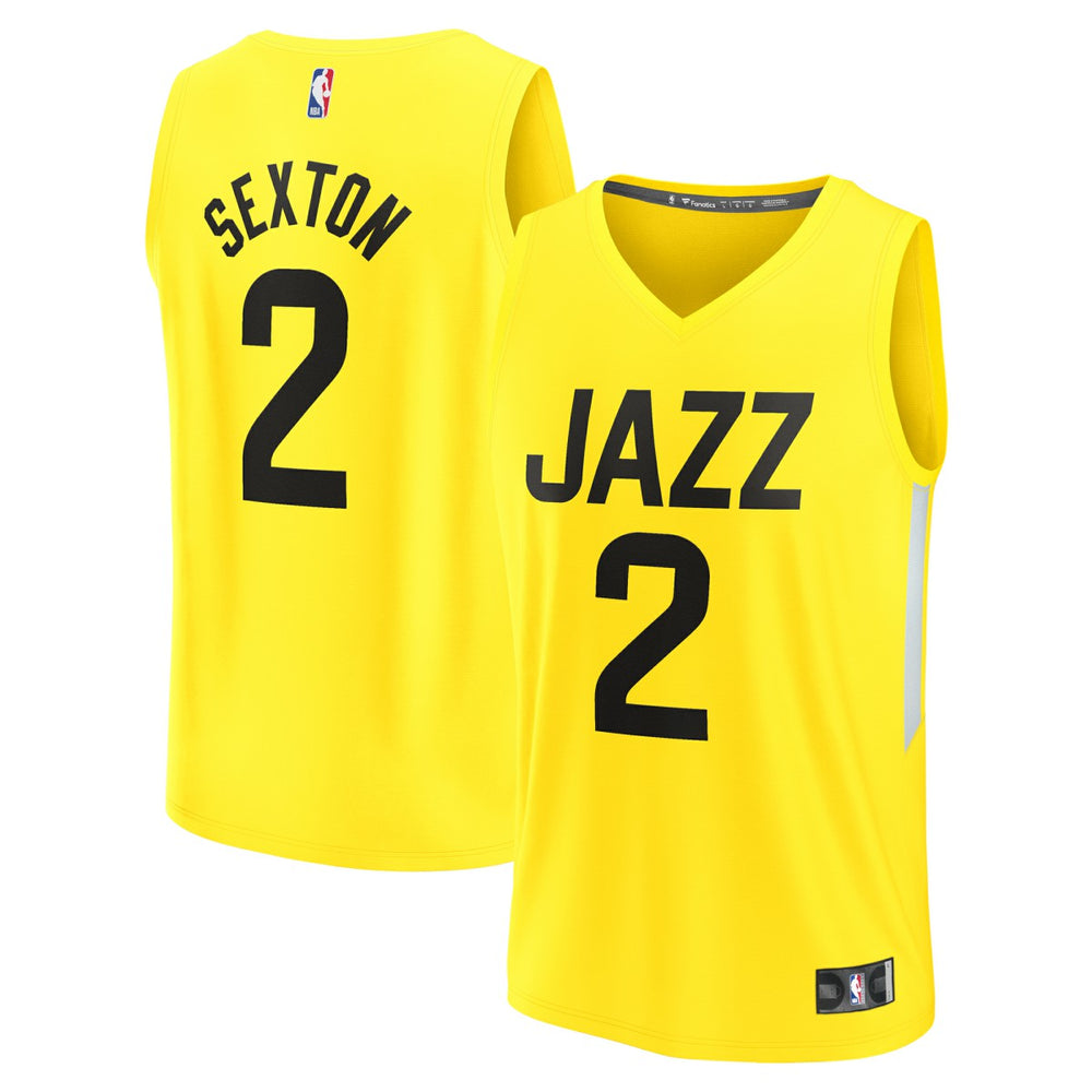 Collin Sexton Utah Jazz Youth Fast Break Player Jersey - Icon Edition - Yellow sale