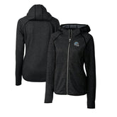 Detroit Lions Cutter & Buck Women's Helmet Logo Mainsail Sweater-Knit Full-Zip Hoodie - Charcoal on sale
