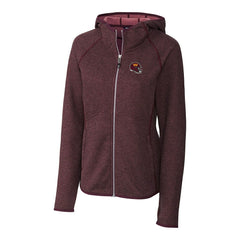 Washington Commanders Cutter & Buck Women's Helmet Logo Mainsail Sweater-Knit Full-Zip Hoodie - Burgundy outlet