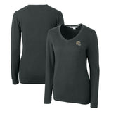 New Orleans Saints Cutter & Buck Women's Helmet Logo Lakemont Tri-Blend V-Neck Pullover Sweater - Charcoal outlet