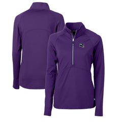 Minnesota Vikings Cutter & Buck Women's Helmet Logo Adapt Eco Knit Stretch Recycled Half-Zip Pullover Top - Purple outlet