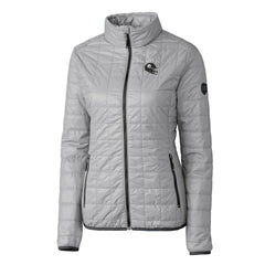 Pittsburgh Steelers Cutter & Buck Women's Helmet Logo Rainier PrimaLoft Eco Insulated Full-Zip Puffer Jacket - Gray discount
