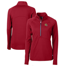 San Francisco 49ers Cutter & Buck Women's Helmet Logo Adapt Eco Knit Stretch Recycled Half-Zip Pullover Top - Scarlet sale