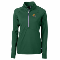 Green Bay Packers Cutter & Buck Women's Helmet Logo Adapt Eco Knit Stretch Recycled Half-Zip Pullover Top - Green on sale