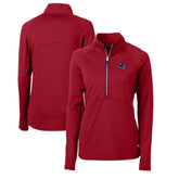 Houston Texans Cutter & Buck Women's Helmet Logo Adapt Eco Knit Stretch Recycled Half-Zip Pullover Top - Red on sale