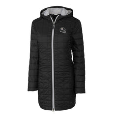 Pittsburgh Steelers Cutter & Buck Women's Helmet Logo Rainier Primaloft Eco Insulated Hooded Long Coat - Black outlet