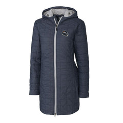 Denver Broncos Cutter & Buck Women's Helmet Logo Rainier Primaloft Eco Insulated Hooded Long Coat - Heather Navy discount