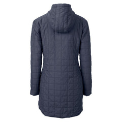 Denver Broncos Cutter & Buck Women's Helmet Logo Rainier Primaloft Eco Insulated Hooded Long Coat - Heather Navy discount