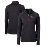 Washington Commanders Cutter & Buck Women's Helmet Logo Adapt Eco Knit Stretch Recycled Half-Zip Pullover Top - Black cheap