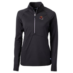 Washington Commanders Cutter & Buck Women's Helmet Logo Adapt Eco Knit Stretch Recycled Half-Zip Pullover Top - Black cheap